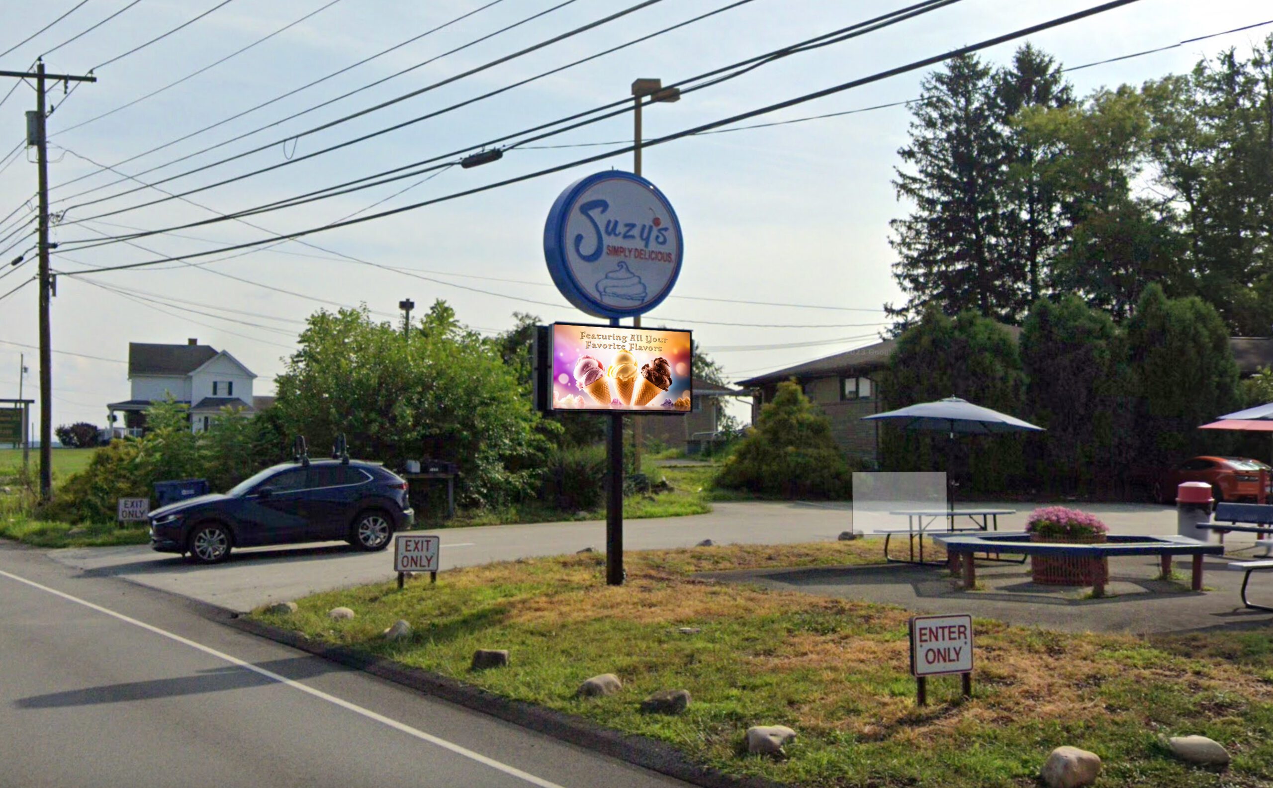 Suzy's Simply Delicious Restaraunt Sign Install